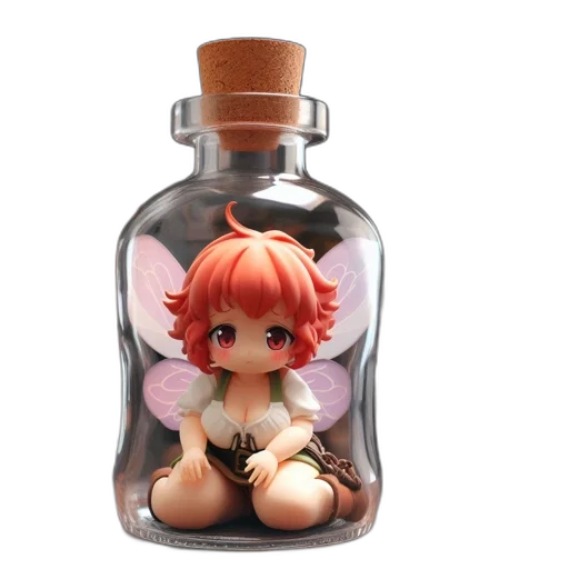 bottle, 3d render, concept art, photorealistic transparent PNG cut-out
