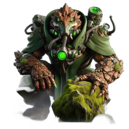 creature, staff, mask, dragon transparent PNG cut-out
