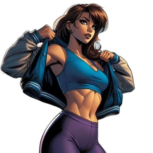 jacket, comic book art, concept art, cartoon transparent PNG cut-out