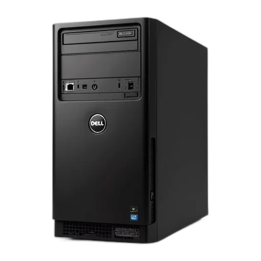 3d render, black, computer, tower transparent PNG cut-out