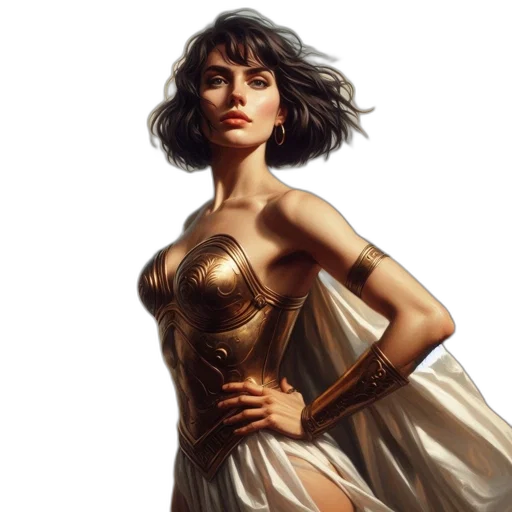 dress, comic book art, fantasy art, concept art transparent PNG cut-out