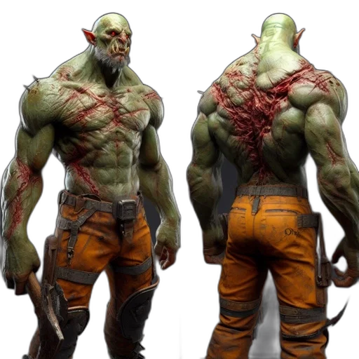 concept art, comic book art, 3d render, fantasy art transparent PNG cut-out