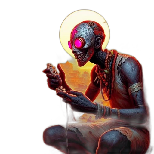 robot, concept art, cyberpunk, comic book art transparent PNG cut-out