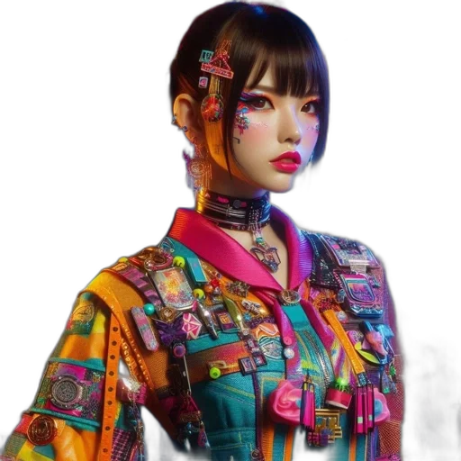 robot, jacket, face, dress transparent PNG cut-out