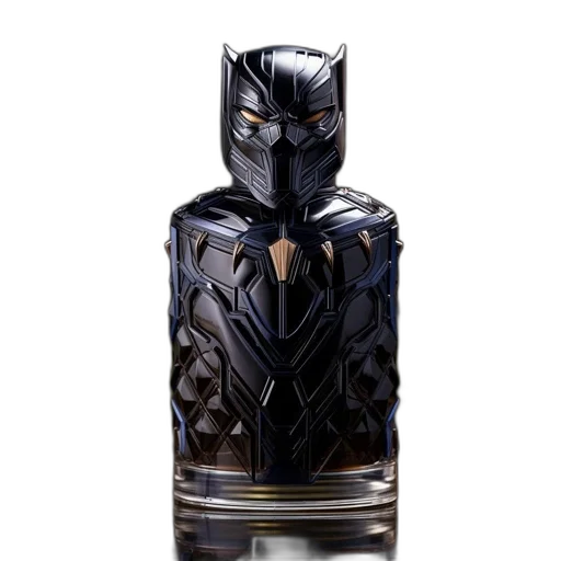 mask, bottle, black, panther transparent PNG cut-out