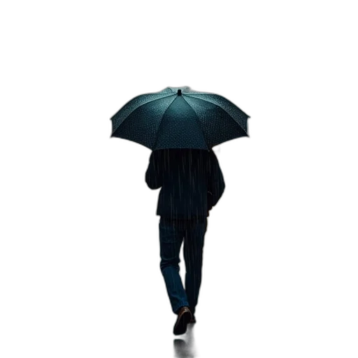 umbrella, jacket, staff, hat transparent PNG cut-out