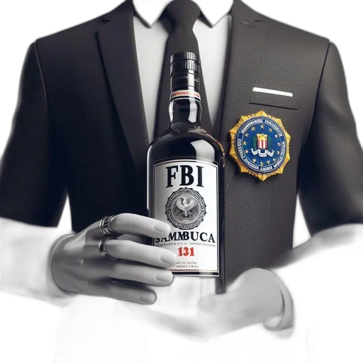 fbi, agent, holds, bottle transparent PNG cut-out