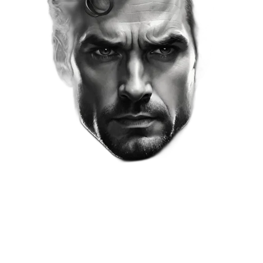 face, comic book art, photorealistic, concept art transparent PNG cut-out