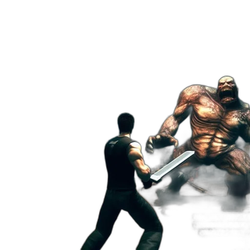 weapon, concept art, 3d render, fog transparent PNG cut-out