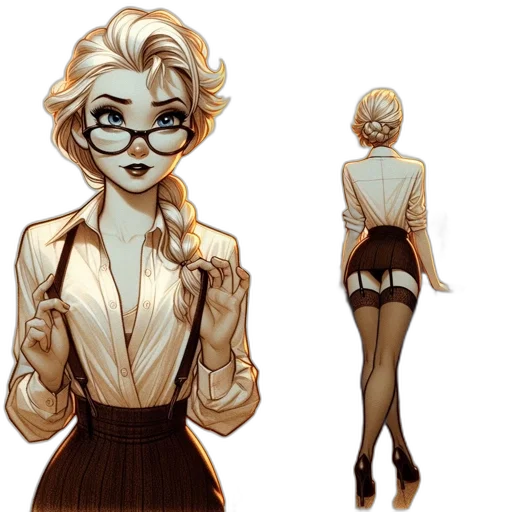 dress, jacket, concept art, comic book art transparent PNG cut-out