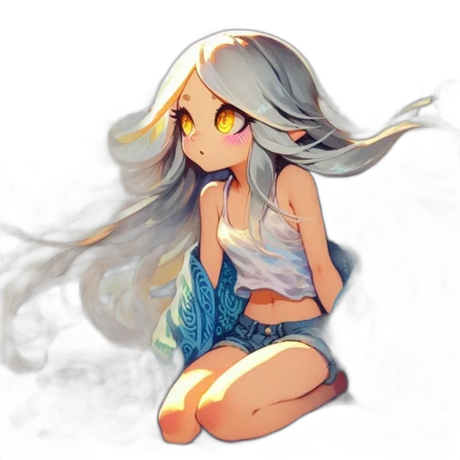 dress, hair, face, dragon transparent PNG cut-out