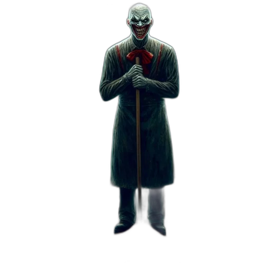 mask, staff, creature, jacket transparent PNG cut-out