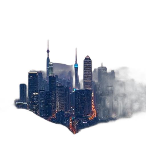 building, concept art, 3d render, photorealistic transparent PNG cut-out