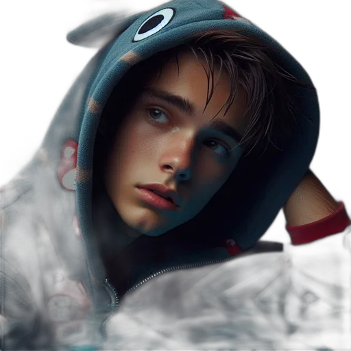 jacket, face, robot, creature transparent PNG cut-out