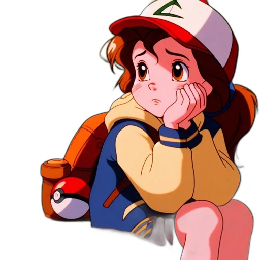 hat, dress, face, staff transparent PNG cut-out