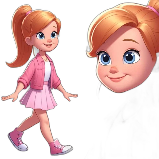 dress, face, concept art, 3d render transparent PNG cut-out