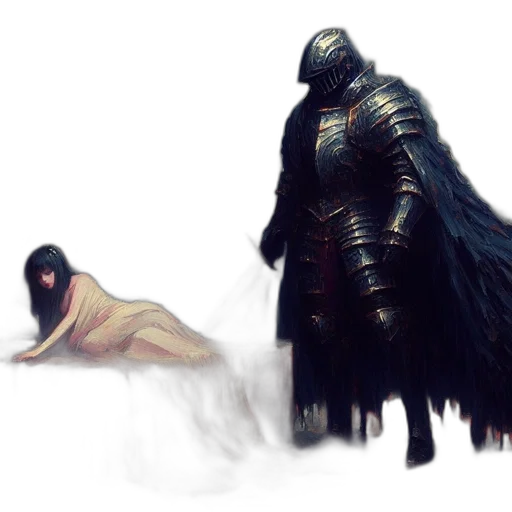 creature, mask, sword, weapon transparent PNG cut-out