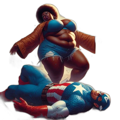 comic book art, concept art, large, woman transparent PNG cut-out