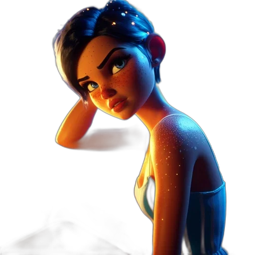 dress, face, robot, staff transparent PNG cut-out