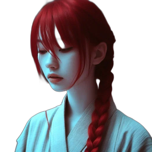 staff, face, hair, photorealistic transparent PNG cut-out