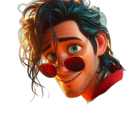 face, jacket, mask, hair transparent PNG cut-out