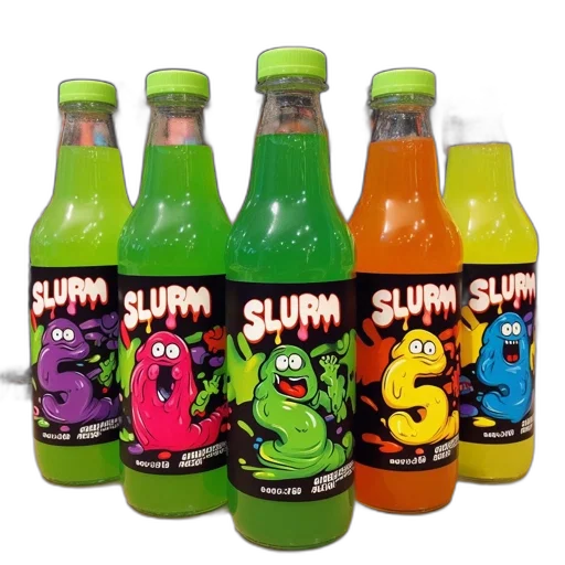 bottle, five, slurm-branded, bottles transparent PNG cut-out