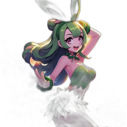 creature, weapon, staff, hair transparent PNG cut-out