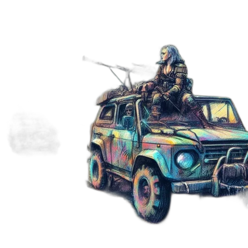 car, weapon, robot, concept art transparent PNG cut-out