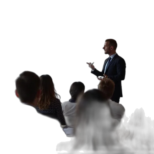 staff, presenter, lecture, teaches transparent PNG cut-out