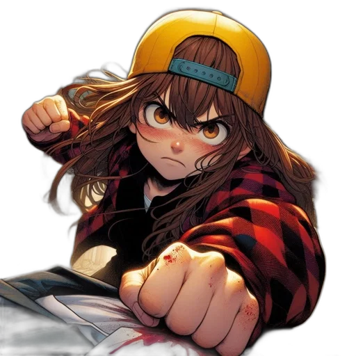 hat, jacket, weapon, face transparent PNG cut-out