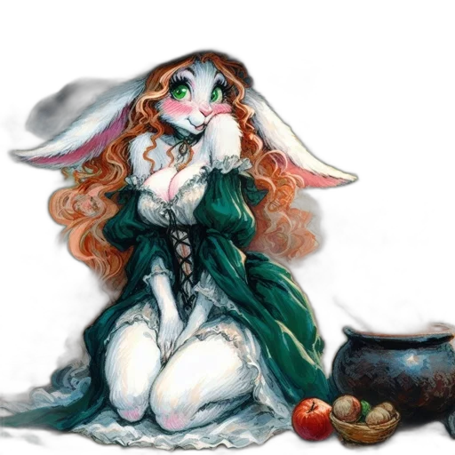 dress, food, fantasy art, concept art transparent PNG cut-out