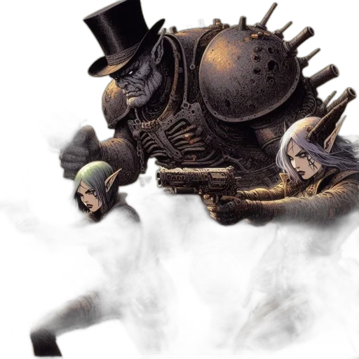 robot, weapon, hat, concept art transparent PNG cut-out