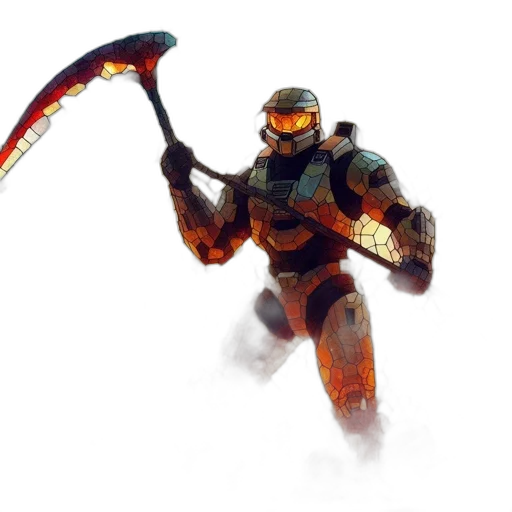 robot, weapon, sword, staff transparent PNG cut-out
