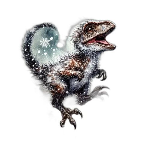 dragon, creature, animal, staff transparent PNG cut-out