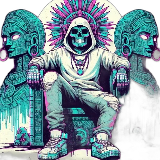 concept art, comic book art, cyberpunk, vaporwave transparent PNG cut-out
