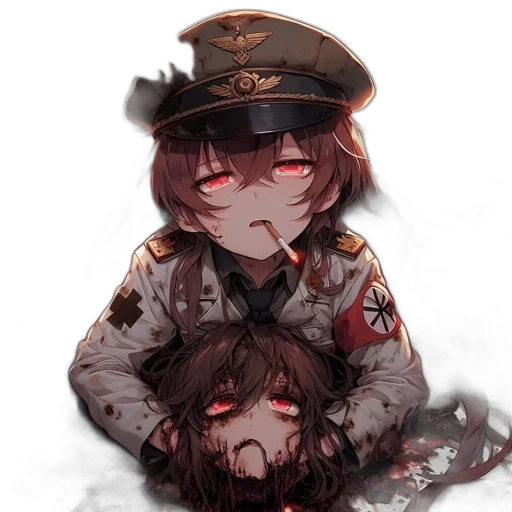 weapon, hat, face, staff transparent PNG cut-out
