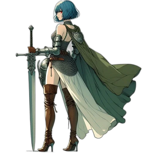 sword, dress, weapon, staff transparent PNG cut-out