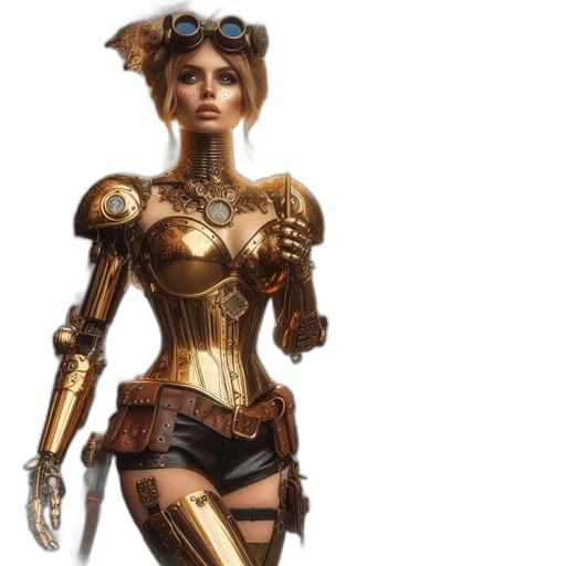 robot, concept art, 3d render, fantasy art transparent PNG cut-out
