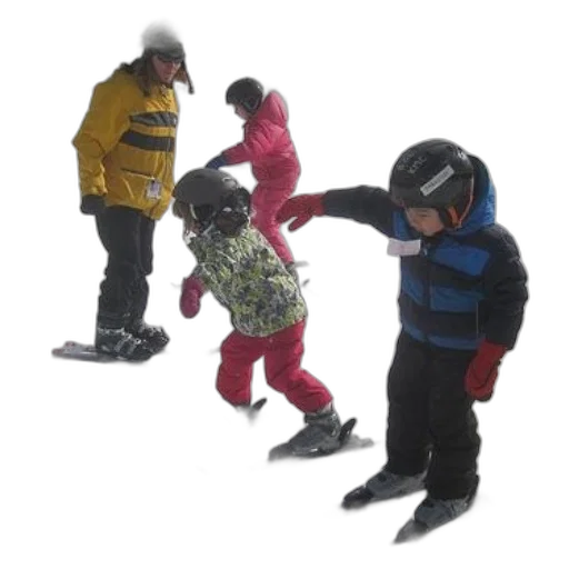 jacket, snow, group, children transparent PNG cut-out
