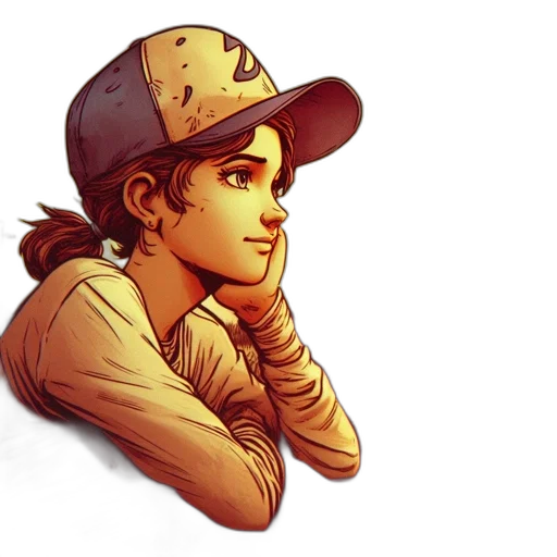 hat, jacket, face, staff transparent PNG cut-out