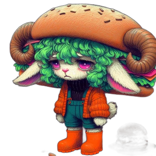 hat, food, creature, animal transparent PNG cut-out