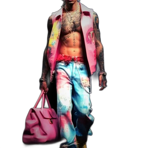 jacket, vaporwave, concept art, photorealistic transparent PNG cut-out