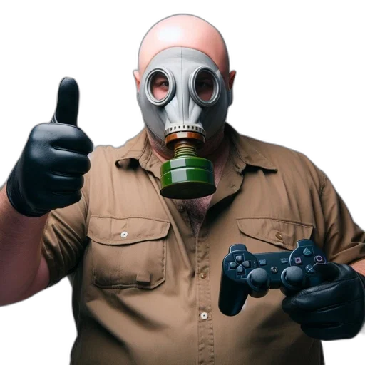 mask, robot, weapon, jacket transparent PNG cut-out