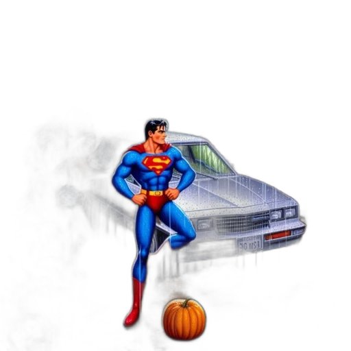 car, comic book art, concept art, pixel art transparent PNG cut-out