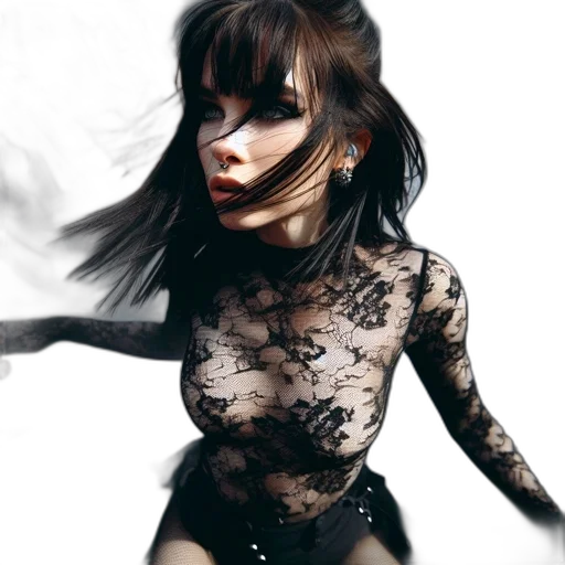 dress, mask, face, hair transparent PNG cut-out