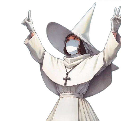 staff, hat, concept art, 3d render transparent PNG cut-out