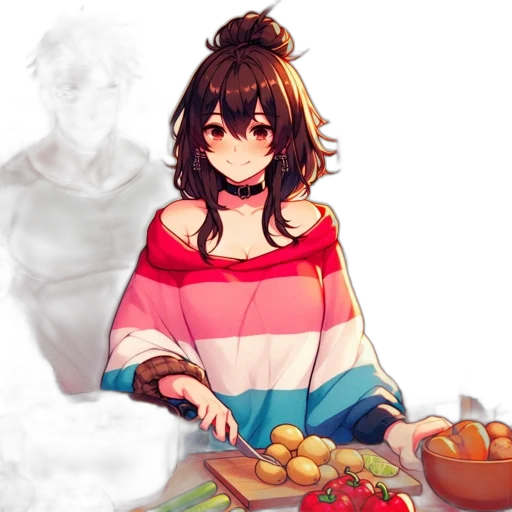 food, dress, watercolor, pixel art transparent PNG cut-out
