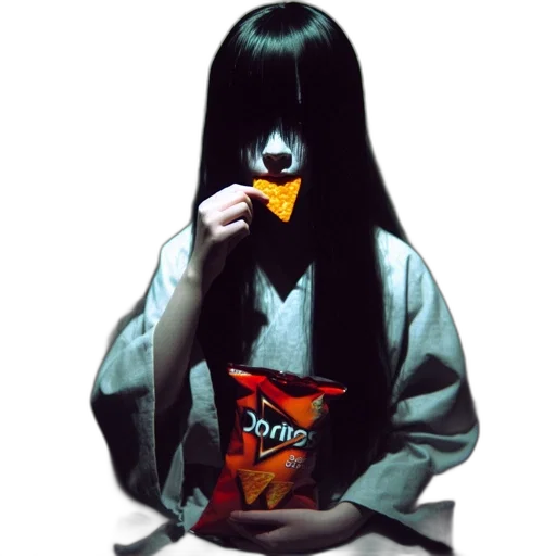 mask, jacket, creature, hair transparent PNG cut-out