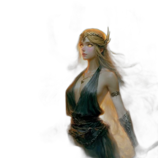 dress, sword, dragon, crown transparent PNG cut-out