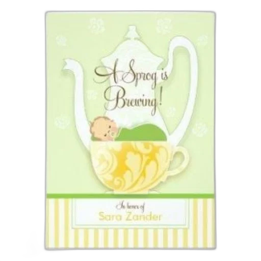 whimsical, baby, shower, invitation transparent PNG cut-out